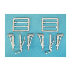 1/72 Jaguar Landing Gear for Hasegawa kits (2 sets, white metal)