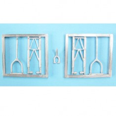 1/72 Armstrong Whitley Landing Gear for Airfix kits (white metal)