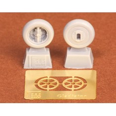 1/72 Gloster Gladiator Mk.I/Mk.II Wheels (Spoked) for Airfix kit (4 Sets: Resin+PE)