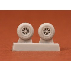 1/72 Curtiss P-40N Wheel Set - Diamond Tread (27'') for Academy/Hasegawa/HB/Matchbox kit
