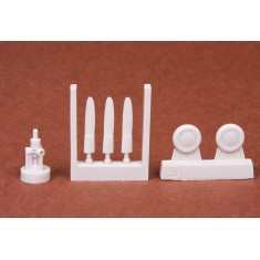 1/72 Grumman F4F-4 Wildcat Propeller and Wheels Set for Airfix kit (Resin)