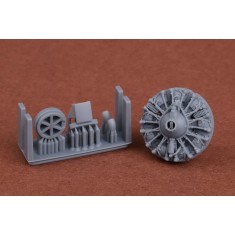 1/72 SBD-5 Dauntless Engine and Oil Cooler with Exhaust for Hasegawa/Hobby2000 kits