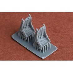 1/72 Grumman F4F-3/4 and FM-2 Wildcat Seats with Full Harness for Arma Hobby Kit