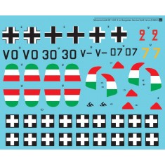 Decals for 1/48 Messerschmitt Bf-109F in Hungarian Service Vol.2