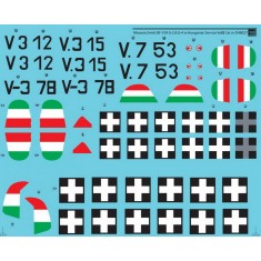 Decals for 1/48 WWII Messerschmitt Bf-109G-2, G-4 in Hungarian Service