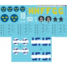 1/72 Gloster Gladiator J8/J8A in Swedish Service Decals Vol.II for Airfix kit