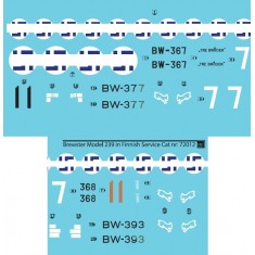 1/72 Brewster B-239 in Finnish Service Decals for Hasegawa kit