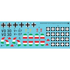 Decals for 1/72 Messerschmitt Bf-109F in Hungarian Service Vol.2