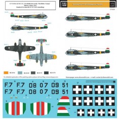 1/72 WWII Hungarian Air Force Dornier Do-215 Decals for ICM kits
