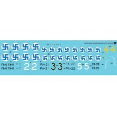 Decals for 1/72 Fiat G.50 Freccia in Finnish Service
