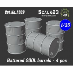 1/35 Battered Barrels 200L (4pcs)