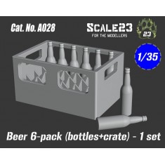 1/35 Beer 6-Pack (6 Bottles + Crate)