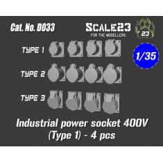 1/35 Industrial Power Socket 400V Type 1 (4pcs)