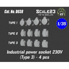 1/35 Industrial Power Socket 230V Type 3 (4pcs)