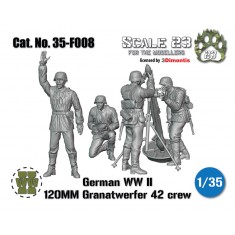 1/35 WWII German 120mm Granatwerfer 42 Crews (4 figures)