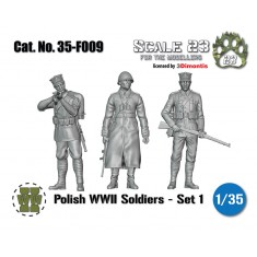 1/35 WWII Polish Soldiers - Set 1 (3 figures)