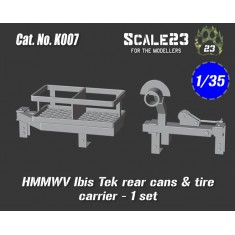 1/35 HMMWV Ibis Tek Rear Cans and Tire Carrier (1pc)