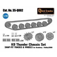 1/35 K9 Thunder Snap-Fit Tracks and Wheels Set for Academy/H2000 Kit