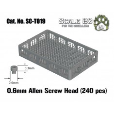 0.6mm Socket Head Screws (240pcs, 3D Printed)
