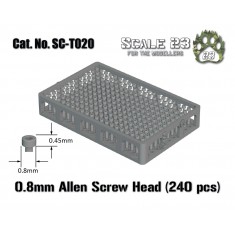 0.8mm Socket Head Screws (240pcs, 3D Printed)