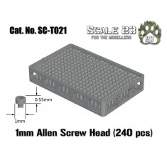 1mm Socket Head Screws (240pcs, 3D Printed)