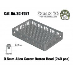 0.6mm Button Head Socket Screws (240pcs, 3D Printed)