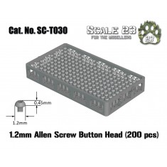 1.2mm Button Head Socket Screws (200pcs, 3D Printed)