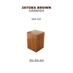 35 x 35 x 50 Jatoba Wood Base for Miniatures (Brown Varnish)