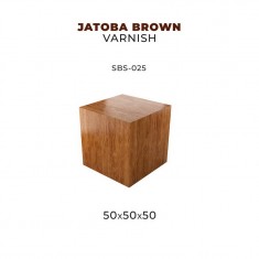 50 x 50 x 50 Jatoba Wood Base for Miniatures (Brown Varnish)