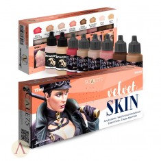 Acrylic Paints Set - Velvet Skin (female skin, 8 x 17ml)