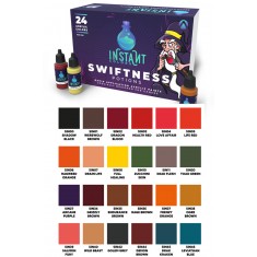 Acrylic Paint Set - Instant Colours Swiftness Potions (24 bottles, 17ml each, Matt Finish)