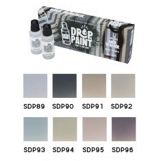 Drop & Paint Range Acrylic Colours Set - Back To Black (Each: 17ml, 8 Bottles)