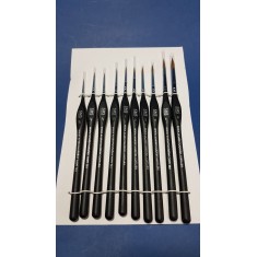 Sable Tri-grip Brush Set (10Pcs)
