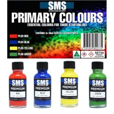 Acrylic Lacquer Paints - Primary Colours Set (4x 30ml)