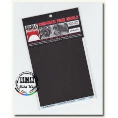 1/20 Carbon Fiber Plain Weave Black on Pewter Decals