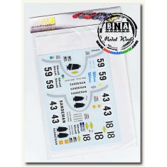 1/24 Decals for Porsche 917 Sandeman D.Piper (3 Versions,yellow,red,green)