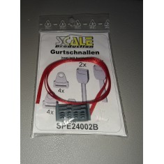 1/24 Seat Belt Buckles with Red Belts