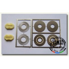 1/24 Drilled Brake Disc 15mm with 4 Brake Calipers