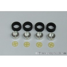 1/24 PLS 13" Wheel Rings and Inserts Set (4 Wheel Rings + 4 Wheel Inserts)