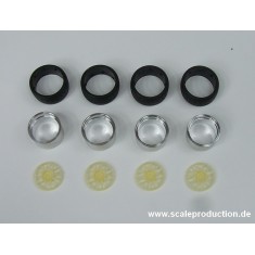 1/24 BBS E88 19" Wheel Rings and Inserts Set (4 Wheel Rings + 4 Wheel Inserts)