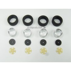 1/24 Schmidt Modern Line 13" Wheel Rings and Inserts Set (4 Wheel Rings + 4 Wheel Inserts)