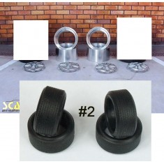 1/24 16" Fifteen 52 Outlaw 001 Wheels with Tyres #2
