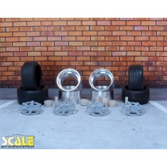 1/24 16" Volk Racing TE37V Wheels with Low Profile Tyres
