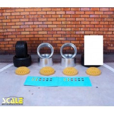 1/24 16" BBS E51 Wheels with Low Profile Tyres