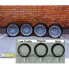 1/24 19" BBS RXR Wheels #3 w/Slick Tyres