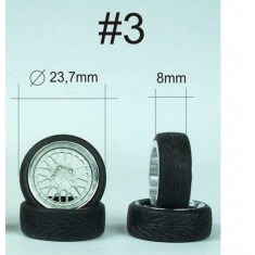 1/24 1/25 17" BBS RM Wheels #3: 4x Wide (8mm)
