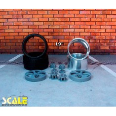 1/24 19" Schott Americana (2pcs.) Wheels with Low Profile Tyres