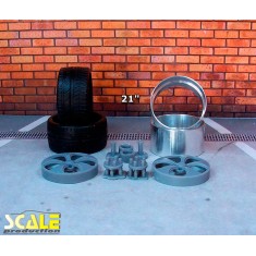 1/24 21" Schott Americana (2pcs.) Wheels with Low Profile Tyres