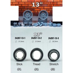 1/24 13" Cromodora CD66 #3 Wheels with Stretch Wall Tyres