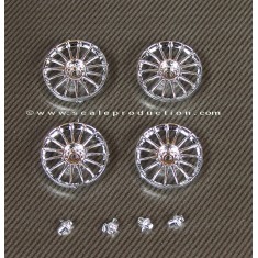 1/24 18" OZ GT3 Wheel Inserts - Chrome (19.95mm) 4pcs